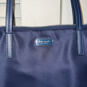 Navy Blue Nylon Kate Spade Tote